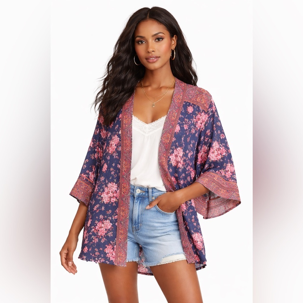 Matilda Jane Periwinkle Floral Olivia Kimono – Sz M/L